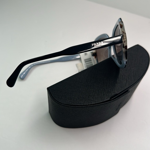 New Authentic Prada PR 16US HERITAGE KHR0A7 Black Azure / Spotted Brown - Picture 13 of 15